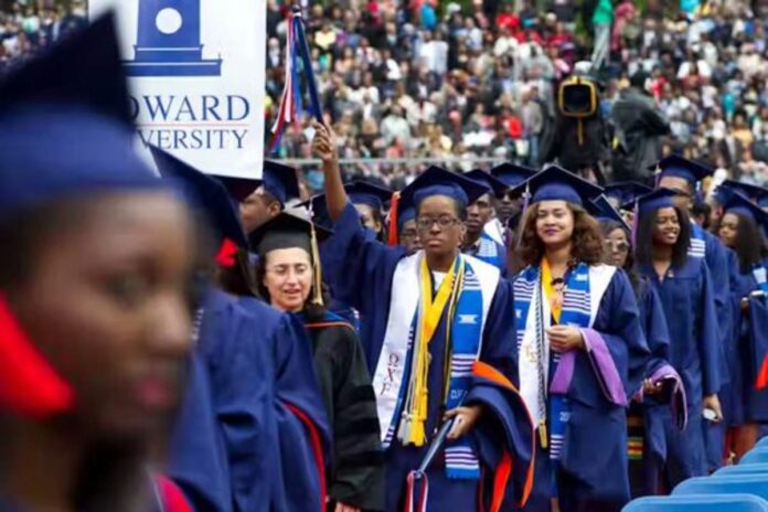A picture of a Howard University graduation ceremony.