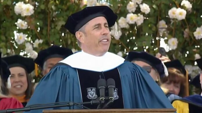 A picture of Jerry Seinfeld's Speech at Duke University’s Commencement Sparks Mass Walkout