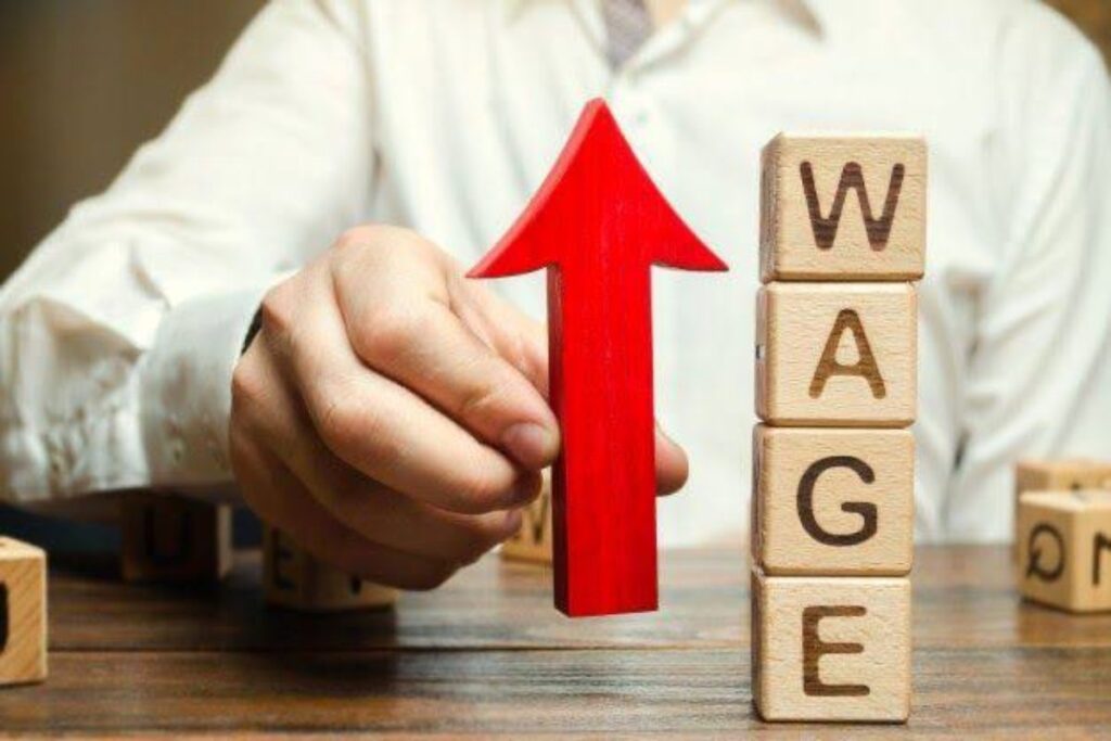 A picture of an increased wage