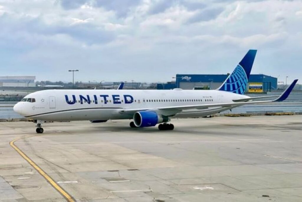 A United Flights Airline in an airport