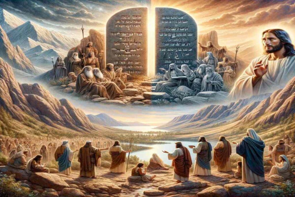 A picture of the Ten  Commandments Revelation