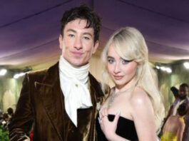 A picture of sabrina carpenter and barry keoghan