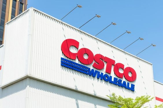 The Costco logo on a building