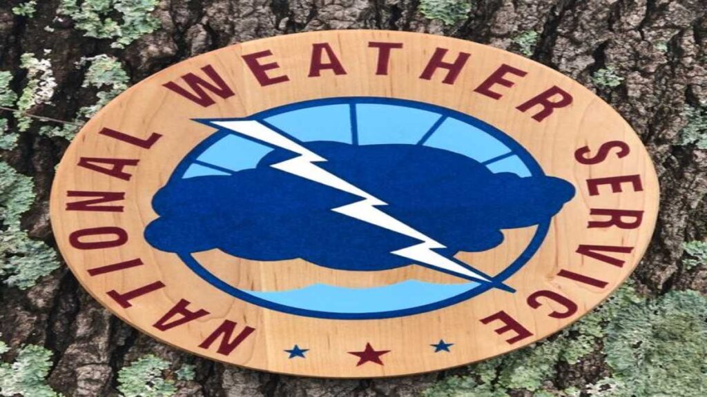 A logo of National Weather Service