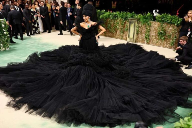 Cardi B’s Met Gala Dress: 10,000 Feet of Tulle and a Stairway Showstopper