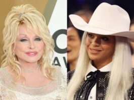 A picture of Dolly Parton and Beyoncé.