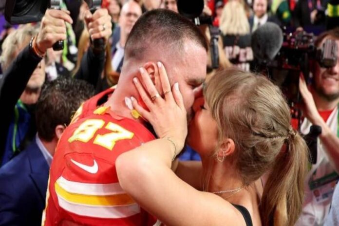 Taylor Swift Kissing Travis Kelce at an After Party