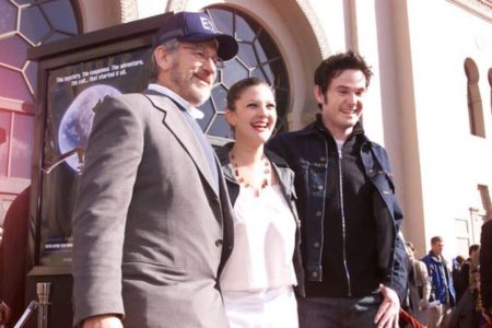 Steven Spielberg, Drew Barrymore and Henry Thomas