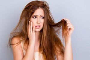 A Lady with rough hair