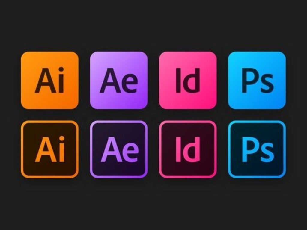 Adobe software icons