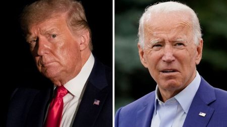 A collage of Joe Biden and Donald Trump