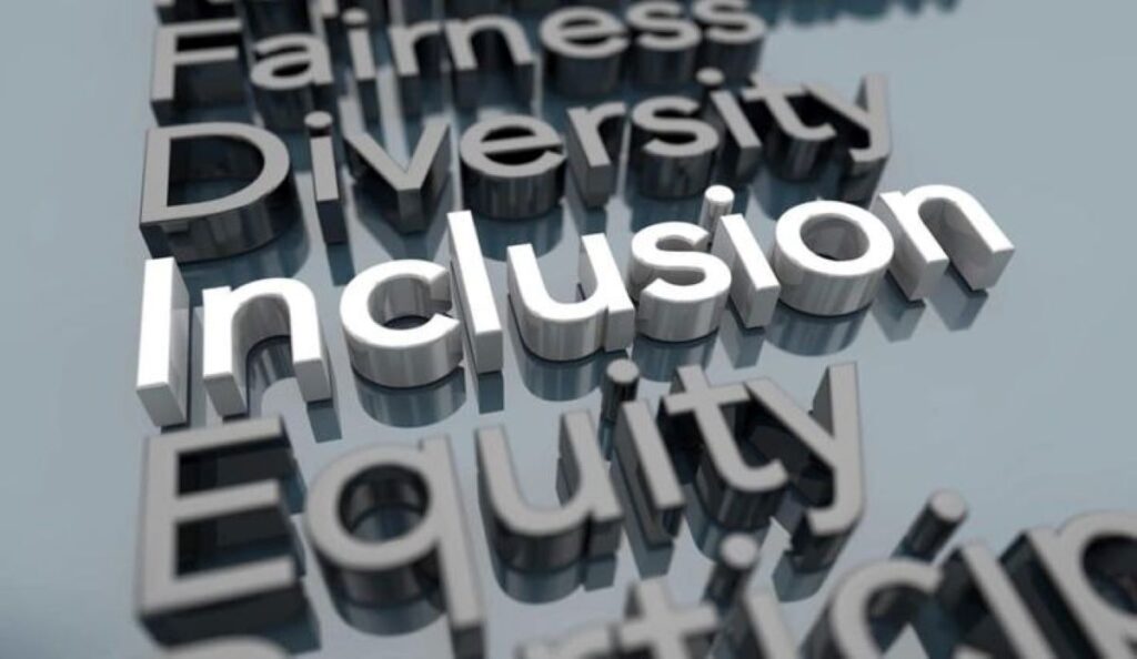 DEI concepts written in bold letters with the word Inclusion highlighted