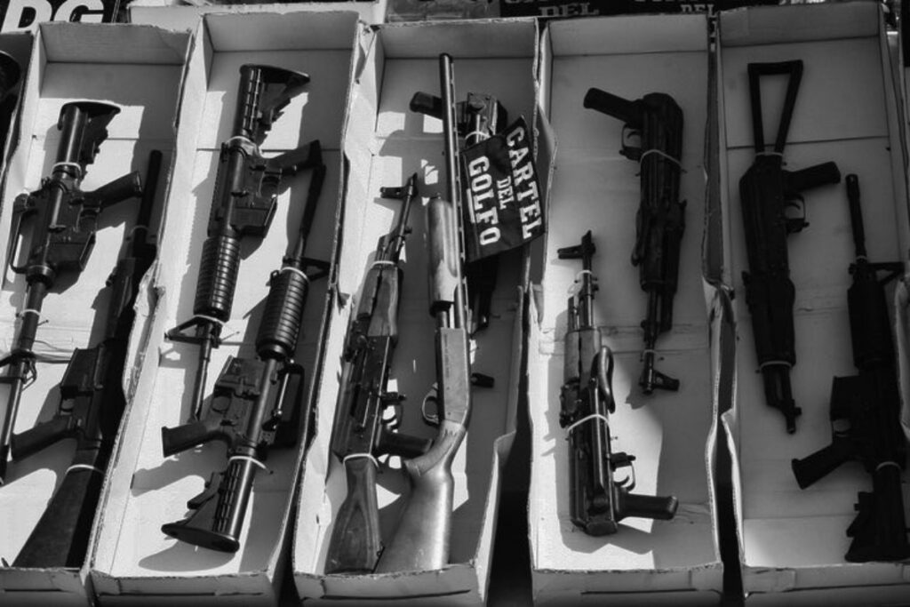 A picture of guns.