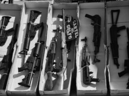 A picture of guns.