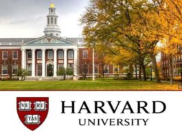 A picture of a poster of Havard University.