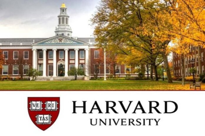 A picture of a poster of Havard University.