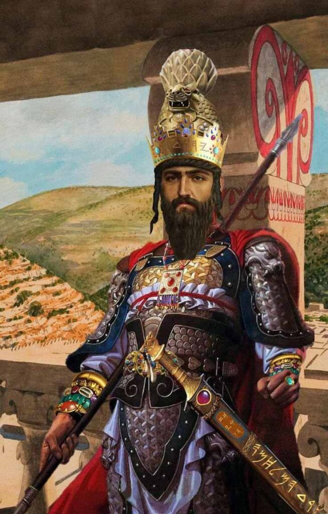 A picture of an ancient king