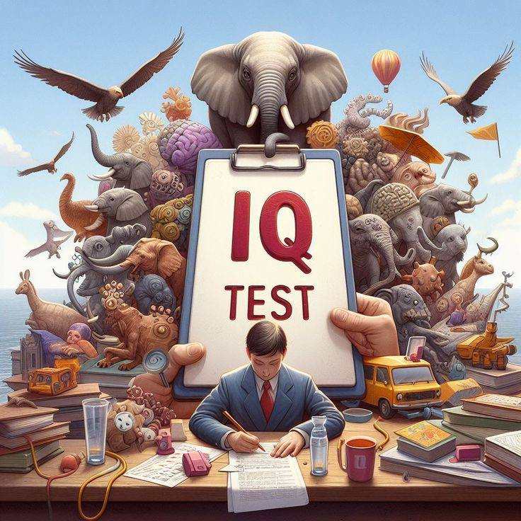 A picture representation of IQ test