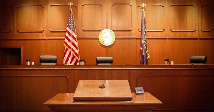 A picture of a court room