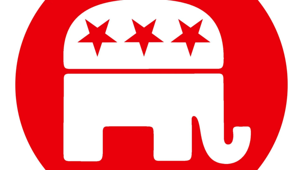 The logo for the Republican Party in the United States.