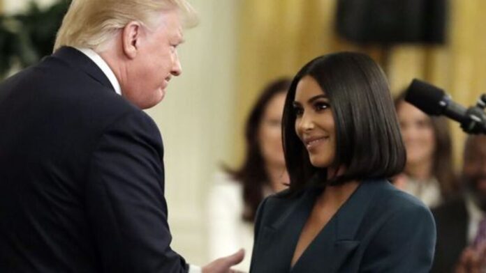 Donald Trump and Kim Kardashian