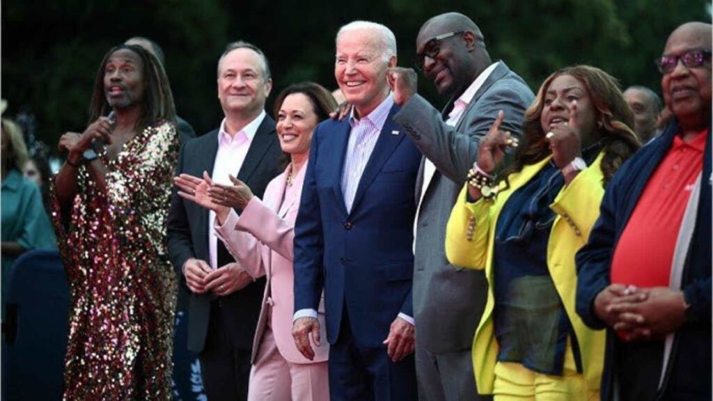 Joe Biden and Kamala Harris at Juneteenth concert