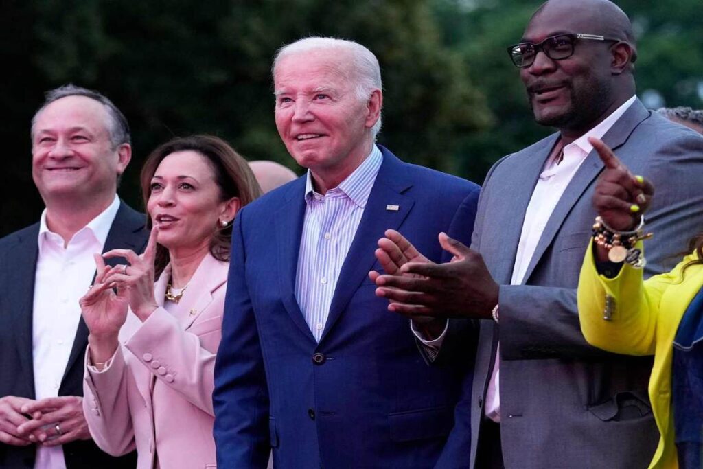 Joe Biden and Kamala Harris at Juneteenth concert