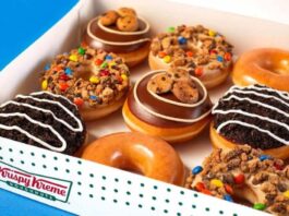 A picture of Krispy Kreme donuts