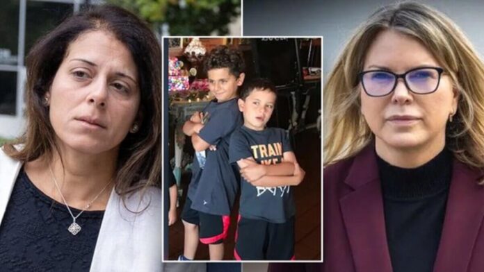 L-R: Nancy Iskander, her two sons, and Rebecca Grossman, the driver that killed both boys