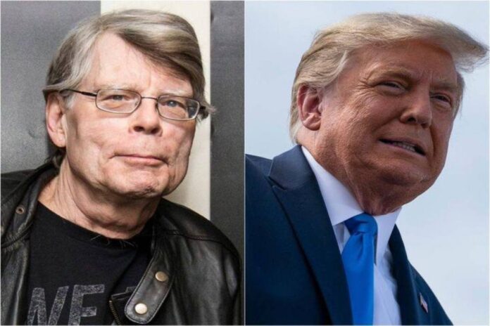 A picture of Stephen King and Donald Trump