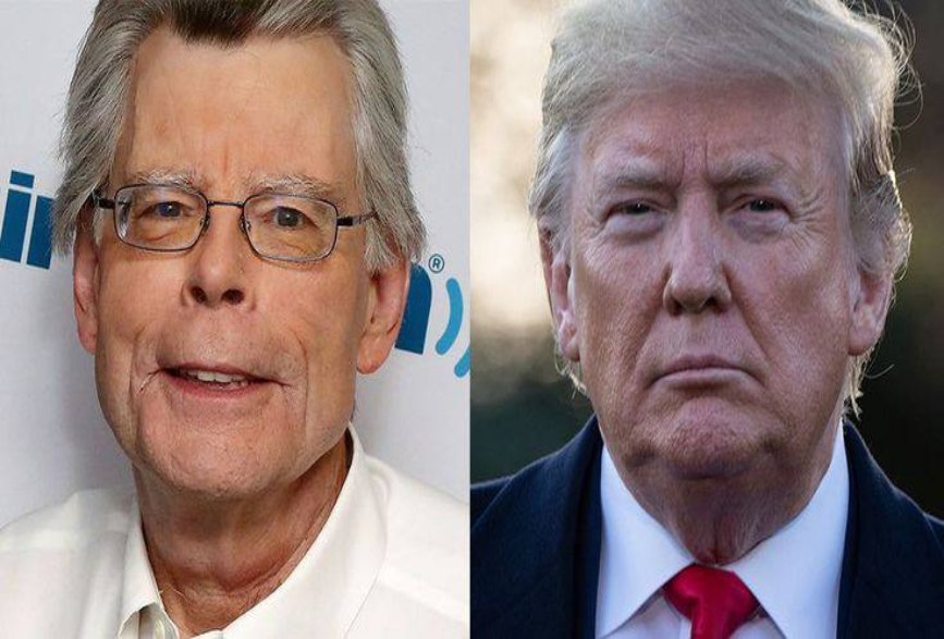 A picture of Stephen King and Donald Trump