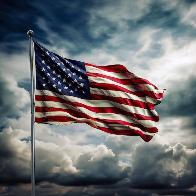 A picture of the US flag