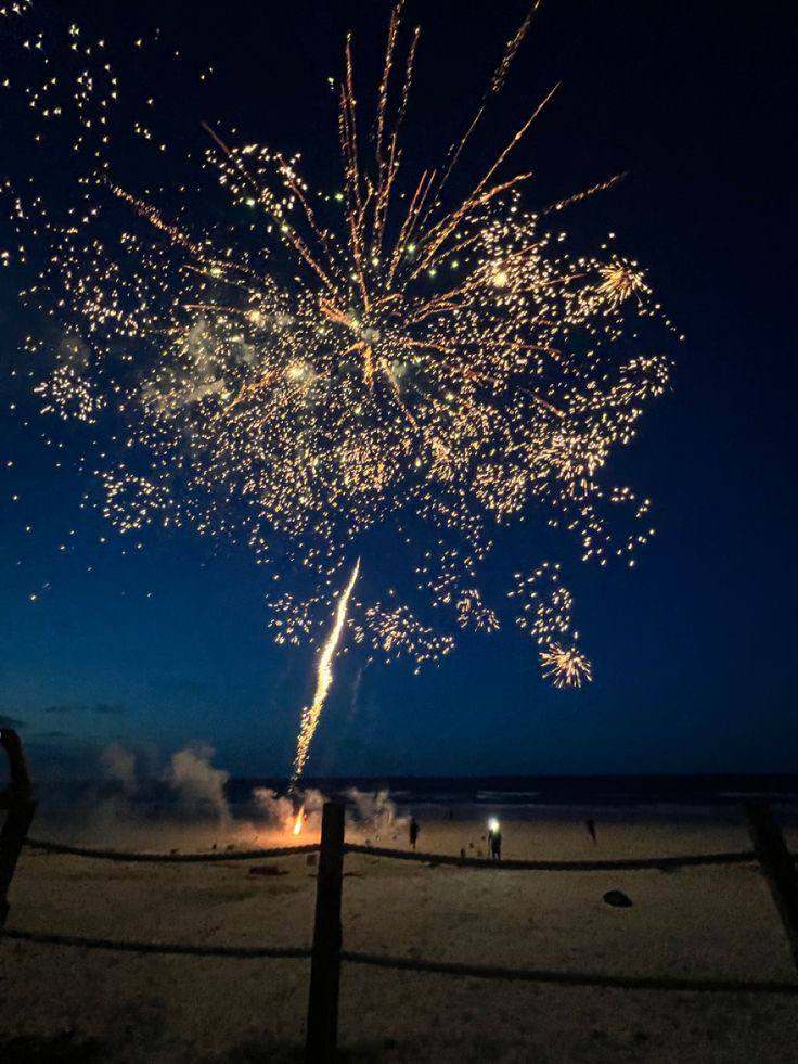 A picture of Oregon Coastal Beach firework