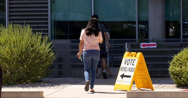 A picture of a voting center