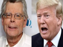 A picture of Stephen King and Donald Trump