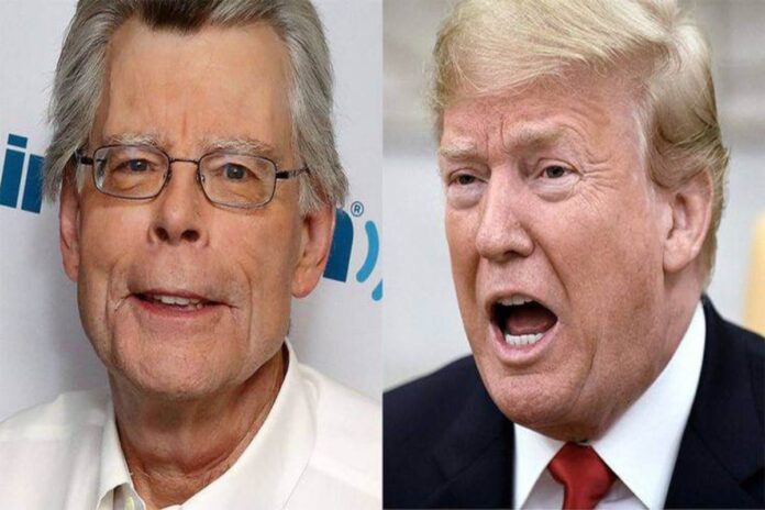 A picture of Stephen King and Donald Trump