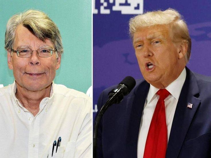 A picture of Stephen King and Donald Trump