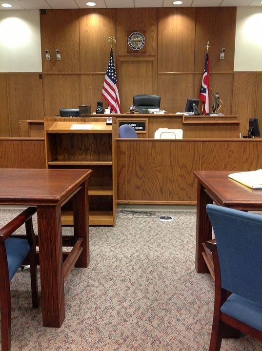 A picture of a court room