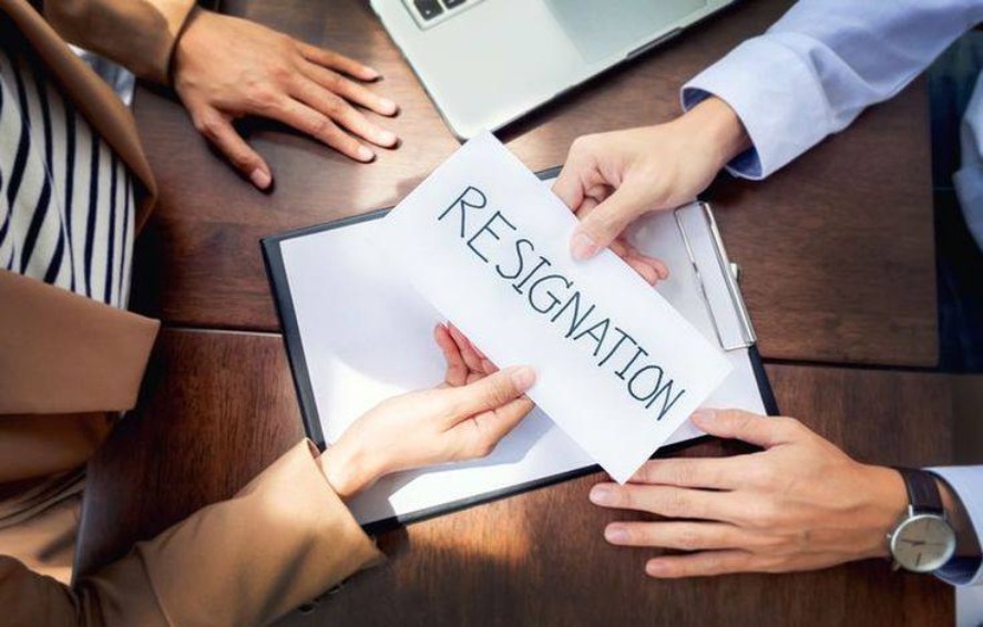 A picture representation of resignation