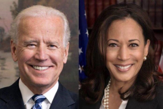 A picture of Joe Biden and Kamala Harris