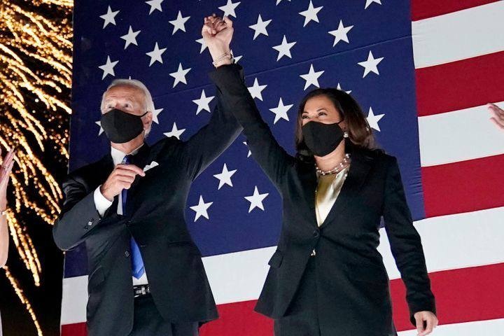 A picture of Joe Biden and Kamala Harris