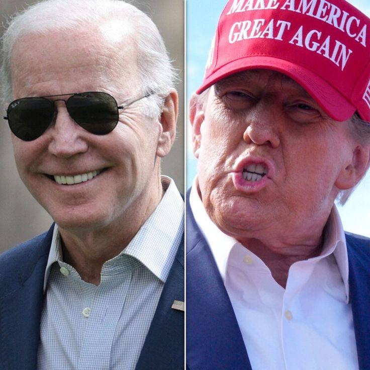 A picture of Donald Trump and Joe Biden