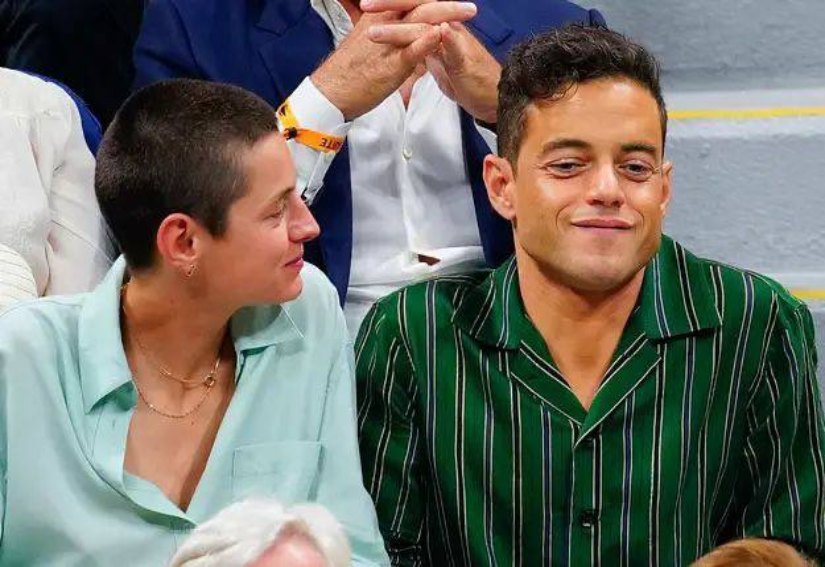 A picture of Emma Corrin and Rami Malek