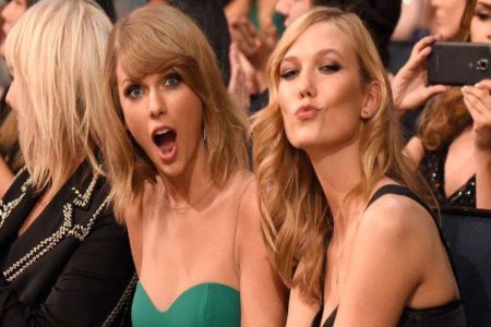 A picture of Karlie Kloss and Taylor Swift