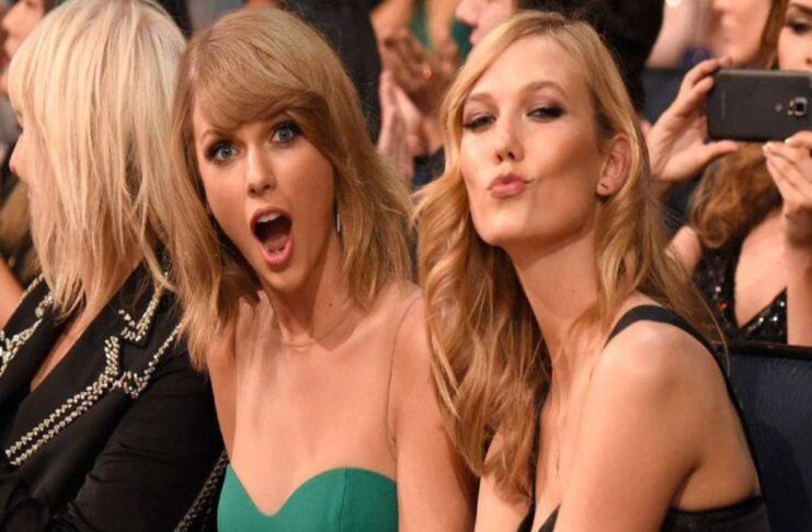 A picture of Karlie Kloss and Taylor Swift