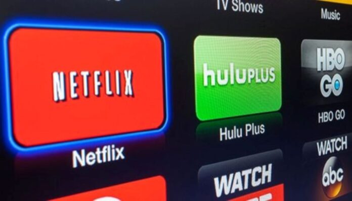 A screen showing different streaming platforms