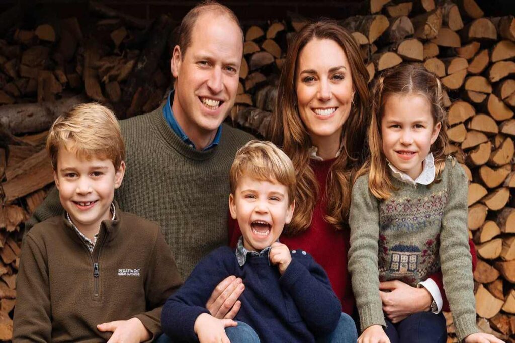 A picture of Kate Middleton and her family.