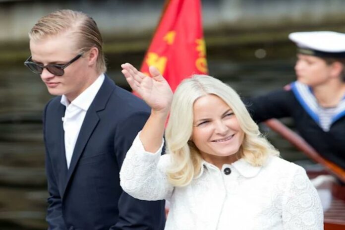 A Picture of Marius Borg Høiby and Crown Princess Mette-Marit