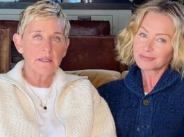 A picture of Ellen Degeneres and Portia de Rossi