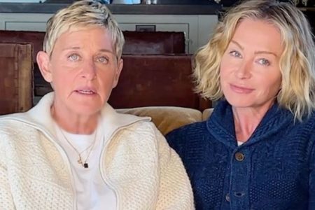 A picture of Ellen Degeneres and Portia de Rossi